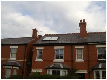Example of flat plate roof integrated system